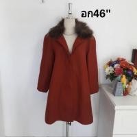 ราคา โค้ทวูลสีส้มอิฐ Made in Italy (2236962477)