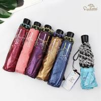 ราคา ลดราคาพิเศษ!! ร่มพับ3ตอน มีระบายลูกไม้ ผ้าสีมุก ด้านในมีUVกันแดด กันนฝน มีให้เลือก6สี ร่มแฟชั่น ร่ม (13613910042)