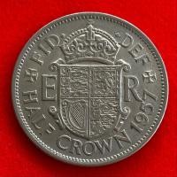 ราคา เหรียญอังกฤษ​​ United Kingdom half crown ปี 1957 เหรียญต่างประเทศ (28380824570)