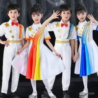 ราคา ชุดการแสดงสำหรับนักเรียนระดับประถมและมัธยม สีแดง สำหรับเด็กชายและเด็กหญิง (44410833016)