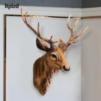 ราคา Garende ติดผนังหัวกวางตกแต่งเรซิ่นสีน้ําตาลกวาง Buck หัวปลอมหัวสัตว์ (55555637842)