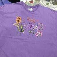 ราคา เสื้อยืดงานเก่า ป้าย Delta สกรีนลายดอกไม้ (8309264032)