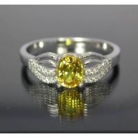 ราคา แหวนเงินแท้ 925 พลอยบุษราคัม Sapphire น้ำหนัก 1.84 กะรัต สีเหลืองสวยไฟดีค่ะ (20202143305)