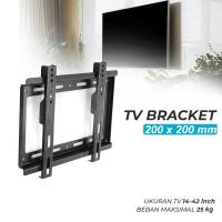 ราคา VESA 200x200 14-42 นิ้ว FIXED Wall Mount TV Bracket โหลด 25 กก. - HD601 Fix Wall Mount (49056246211)