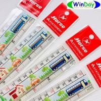 ราคา ไม้บรรทัด HORSE ไม้บรรทัด พลาสติก 12 นิ้ว คละสี (12205409059)