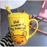 ราคา แก้วเซรามิค พร้อมฝาปิด และช้อน ลายการ์ตูนหมีพูห์ (21189051089)