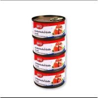ราคา เอโร่ ปลาทูน่าก้อนในน้ำมันพืช #185กรัม #ยกแพ็ค #4กระป๋อง #aro #tuna in vegetable oil (24862537651)