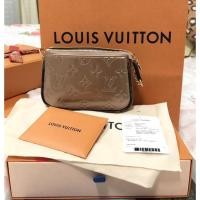 ราคา Louis Vuitton Mini pochette accessories monogram vernis pink gold (15859624143)