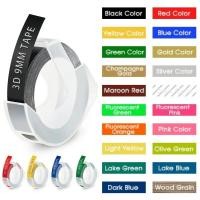 ราคา 1ชิ้น20สี 9มิลลิเมตร3Dลายนูนเทปฉลากพีวีซีเข้ากันได้สำหรับคู่มือเครื่องพิมพ์ฉลากDymo 1610 1880 Motex E101 E202 (24287406655)
