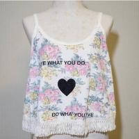 ราคา เสื้อสายเดี่ยวลายดอกสกรีนลาย (250973908)