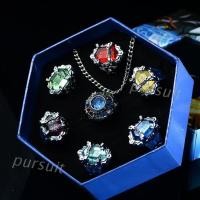 ราคา 7Pcs/Set Katekyo Hitman Reborn Vongola Alloy Rings Anime Cosplay Fashion Jewelry (29961778681)