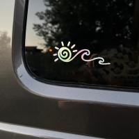 ราคา [P-A581] สติ๊กเกอร์สะท้อนแสงกลวง Sun Wave Sunshine Beach Backwater Sticker (19858923879)