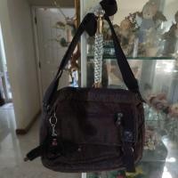 ราคา กระเป๋าสะพายข้างแบบผ้าสีน้ำตาลม่วง ยี่ห้อ Kipling แท้ (มือสอง) (29268286293)
