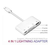 ราคา 4 ใน 1 ฟ้าผ่าอะแดปเตอร์ IOS iPhone iPad iPod touch otg เครื่องอ่านการ์ดมัลติฟังก์ชั่รองรับ usb SD TF การ์ดหน่วยความจำ OTG ฟังก์ชั่นการชาร์จ (3432037412)