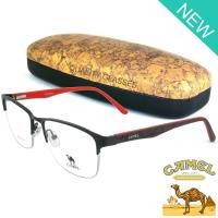 ราคา CAMEL แว่นตา สำหรับตัดเลนส์ ทรงสปอร์ต รุ่น CAMEL CA 12756 สีดำตัดแดง กรอบเซาะร่อง ขาสปริง (Quality glasses) (466676691)