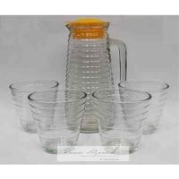 ราคา ชุดเหยือกน้ำ พร้อมแก้วน้ำ 4 ใบ วัสดุแก้ว (18188920126)