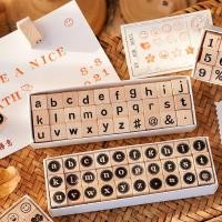 ราคา ตรายางไม้ #alphabet font 4 แบบ #Stamp (16487119295)
