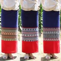 ราคา ผ้าถุงป้ายมัดเอว ผ้าทอลายช้าง (2642269455)