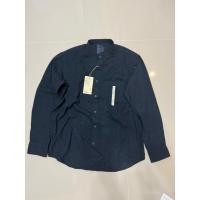 ราคา muji ผช mens เสื้อเชิ้ตแขนยาว คอจีน stand collar L/S สีดำ sizeXL มือ1 (29744049948)
