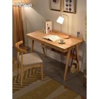 ราคา The Hugs Shop SL-โต๊ะทำงานไม้ยางพารา พร้อมชั้นวางหนังสือ โต๊ะเขียนหนังสือ โต๊ะไม้จริง (26042848413)