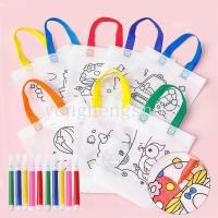 ราคา Creative Handmade DIY Graffiti กระเป๋าภาพวาด Non-ทอของขวัญกระเป๋าระบายสีบรรจุวาดศิลปะของเล่นเด็กอนุบาลปัจจุบันมือถือกระเป๋า Party Supply (28505737051)