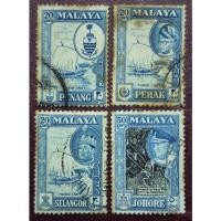 ราคา แสตมป์เก่าประเทศ​ MALAYA จำนวน 4 ดวง สภาพใช้งานแล้ว (15274414940)