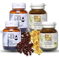 ราคา Magicus Hera X Magicus Sesamina Col: มาจิคัสเฮร่า วิตามินลดผมร่วง x เซซามินา โคล น้ำมันงาดำบริสุทธิ์ (42600274685)