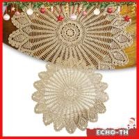 ราคา ECHOCrochet hollow ถักปกผ้า Handmade Vintage รอบผ้าปูโต๊ะ (46954287694)