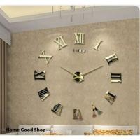 ราคา นาฬิกาติดผนัง DIY 3D แบบโรมัน-สีทอง เข็มสีทอง (3M011G) ไซด์ใหญ่จัมโบ้ขยายได้ 140 ซม.พร้อมส่งในไทย ได้รับสินค้า 1-2 วัน (9951824613)