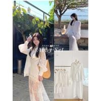 ราคา AVES.BRAND ABBY SET ชุดเซ็ตเสื้อเชิ้ตสีขาว กระโปรงยาวลูกไม้ (29684417237)