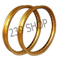 ราคา วงล้อ ล้อ17 ล้อโลขอบ17 COM ดาว PRO แท้ ขนาด 1.40 ขอบ 17 สีทอง 1 คู่ สำหรับรถจักรยานยนต์ทั่วไป aumshop239 (20839459147)