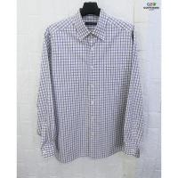 ราคา Ermenegildo Zegna แท้ อก48 เสื้อเชิ๊ตแขนยาวขาวลายตารางคลาสสิก (54451242297)