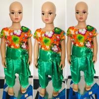 ราคา (ไซส์ใหญ่) ชุดไทยเสื้อลายดอกโจงกระเบนผ้ามันเด็กผู้ชาย (1980562983)