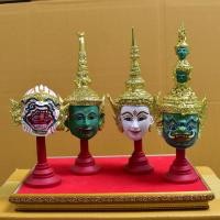 ราคา เศียร หัวโขน รามเกียรติ์ พระราม นางสีดา ทศกัณฐ์ หนุมาน ขนาดกำปั้น 16 ซม งานเขียนพรีเมี่ยมระดับกรมศิลป์ (เลือกเศียรได้) (48502791632)