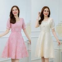 ราคา 439-01-02ผ้าทอคอมุกชมพูและครีม (28505003287)