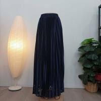ราคา KA09กระโปรงยาวแฟชั่นอิสลาม สไตล์อัดพลีทผ้าเงา ดีเทลน่ารักปักลายชายกระโปรง เอวยางยืดคนอวบใส่ได้เยื้อผ้าเบาสบาย (25004382850)