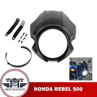 ราคา ฝาครอบไฟหน้า+กระจกหน้ารถ สำหรับ Honda Rebel 500 Rebel 300 CMX500 CMX300 2017-2021 แฟริ่งครอบไฟหน้า กระจกหน้ารถ (19049109409)