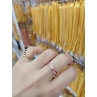 ราคา แหวนทับทิมสีชมพูแบบไขว้#แหวนเศษนาคแท้ (23640592889)