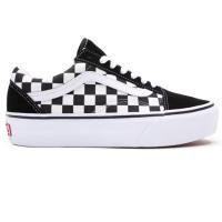 ราคา VANS OLD SKOOL PLATFORM CHECKERBOARD BLACK TRUE WHITE SNEAKERS สินค้ามีประกันแท้ (17181159711)
