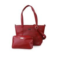 ราคา Nicole Lee Cocoplum Medium & Small Tote Bag - Bordeaux (25845690730)