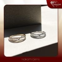 ราคา NAKORN GEMS แหวนทองคำแท้14K(ทอง58.5%)ดีไซน์แหวนสุดเก๋เพชรแท้ แหวนผู้หญิง ขายได้ จำนำได้ พร้อมใบรับป (27873512664)