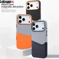 ราคา สําหรับ ไอโฟน 17 มือโปร สูงสุด หนังอากาศและผ้าประกบเนื้อการ์ดแทรกเคสโทรศัพท์แม่เหล็กสําหรับ ไอโฟน 16 15 14 บวก 13 12 (44321876042)
