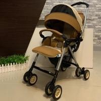 ราคา รถเข็นเด็ก Aprica รุ่น Very Mini สีน้ำตาลครีม มีถุงคลุมเท้า (6614447415)