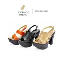 ราคา Udomagg&Findig อุดมเอก ฟินดิจ รองเท้าหนังแท้ผู้หญิง แบบสวมรัดส้น ส้นตึก รหัสLE631 (25832328861)