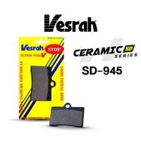ราคา ผ้าเบรค Vesrah Ceramic Carbon สำหรับ ปั้ม Brembo หูชิด SD-945 (22185782650)