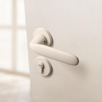 ราคา ล็อคประตูห้องนอนในร่ม ใช้ในบ้าน ห้องครัว ล็อคประตูไม้สีครีมสีเบจ มือจับประตูแม่เหล็กดูด คุณภาพดี (25233653376)