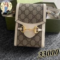 ราคา ใหม่เอี่ยม ของแท้ มีใบเสร็จรับเงิน Gucci Horsebit 1955 กระเป๋าใส่โทรศัพท์มือถือ รับประกันสองปี (46801026788)