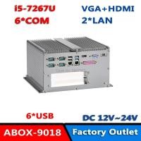 ราคา ABOX-9018 พร้อม CPU i5-7267U 2 PCI 6 กล่องพีซีแบบไม่มีพัดลม (24793263713)