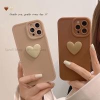 ราคา เคสโทรศัพท์มือถือนิ่ม ลายหัวใจ เรียบง่าย สีน้ําตาล สําหรับ iPhone 14 13 13pro 13mini 12 12Pro 12ProMax 11 Pro Max iX XR SE2 iPhone 7 i8 Plus iPhone 11 iPhone 14ProMax (19708108440)