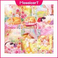 ราคา MAแมวน่ารักและดอกไม้ 5D DIY ภาพวาดเพชร/ภาพสีน้ํามันดิจิตอลคริสตัลปักครอสติสเพชรโมเสคชุดเย็บปักถักร้อย Rhinestone ตกแต่งบ้าน 30x40 ซม. (40551106766)